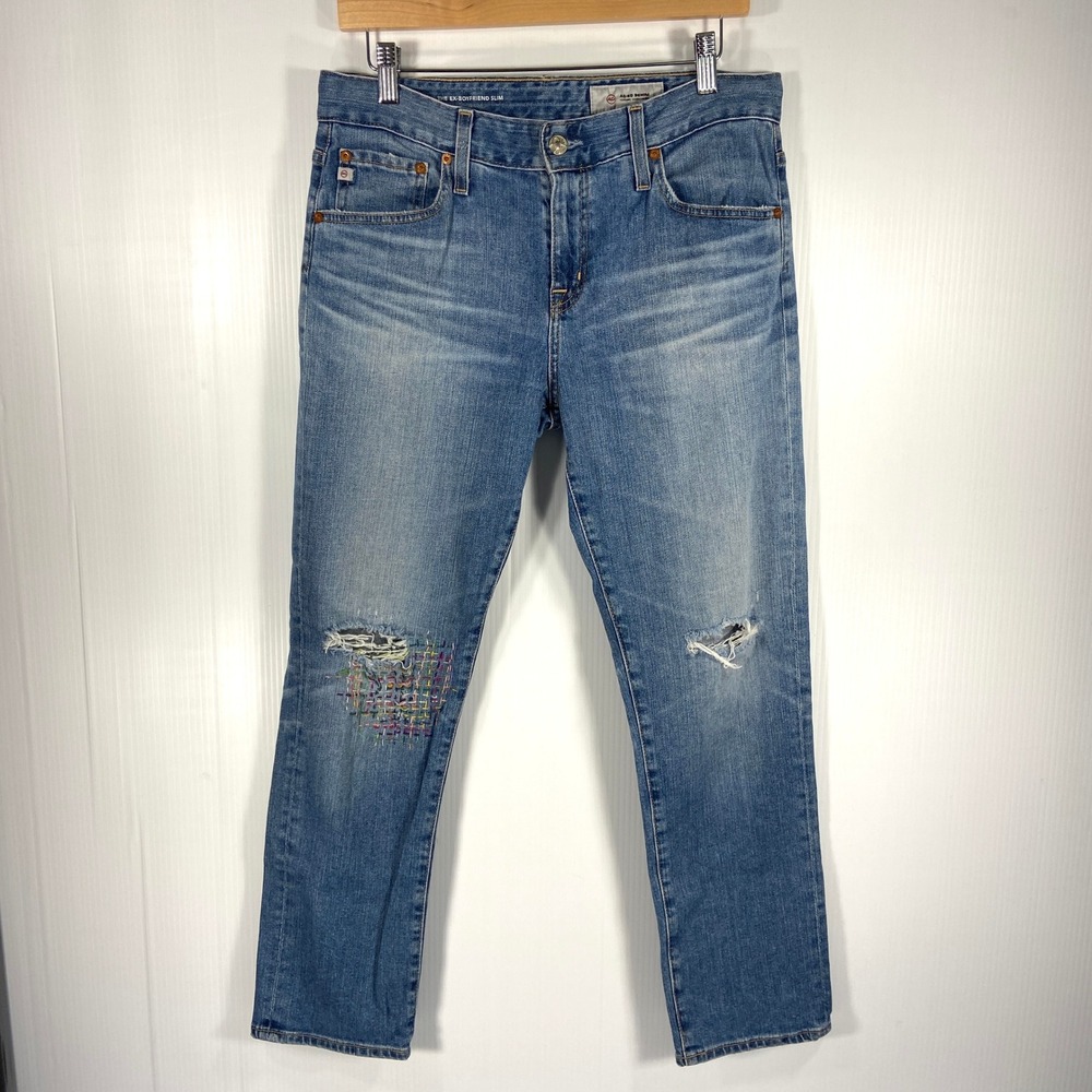 Adriano‎ Goldschmied The Ex Boyfriend Slim Blue Denim Jeans Womens 28